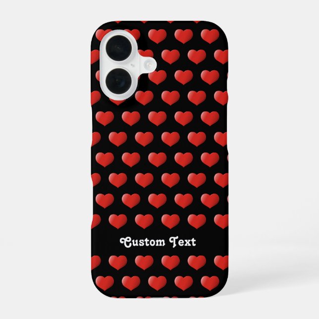 Coque iPhone 16 Icône de cœur 3D (Verso)