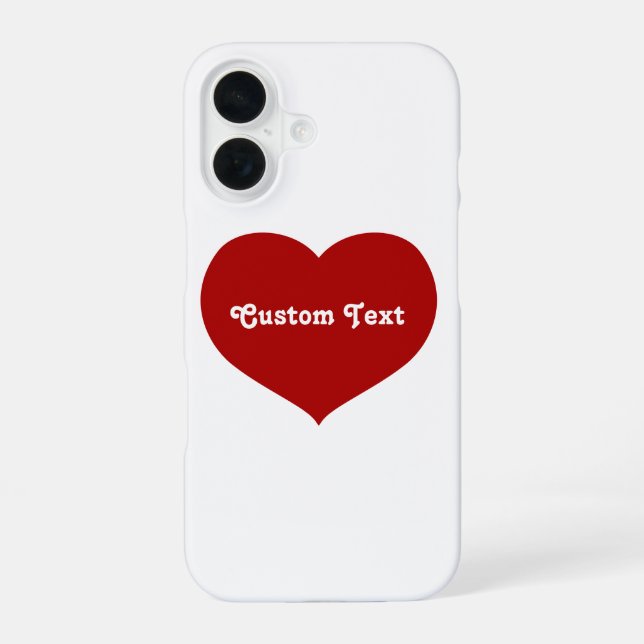 Coque iPhone 16 Icône de cœur plat (Verso)