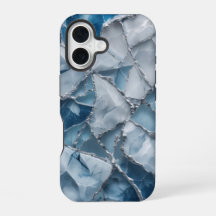 Icy Elegance Frosted Marble Phone Boîtier Design