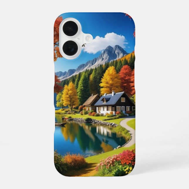 Coque iPhone 16 Idées de fond d'écran automnal esthétique et migno (Verso)