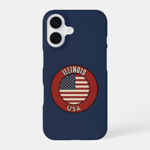 Coque iPhone 16 Illinois États-Unis d'Amérique