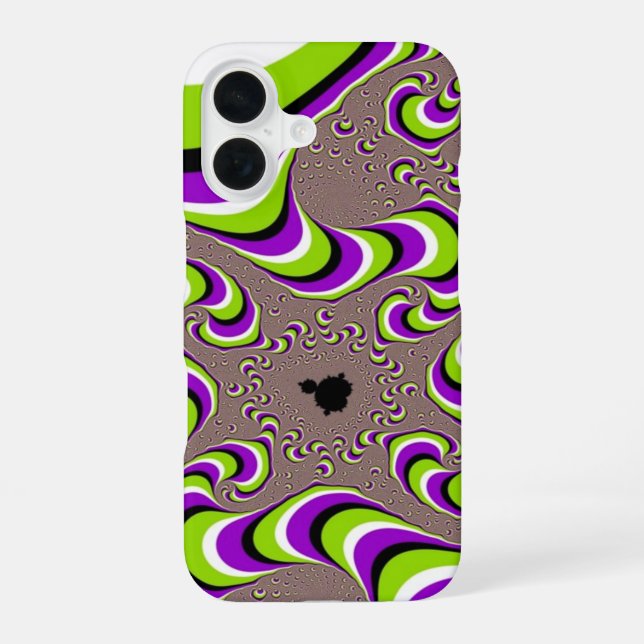 Coque iPhone 16 Illusion optique psychédélique (Verso)