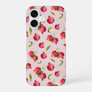 Coque iPhone 16 Illustration botanique de grenade dessinée à la ma