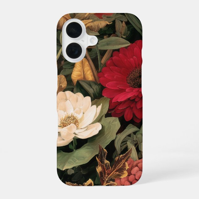 Coque iPhone 16 Illustration botanique vintage (Verso)