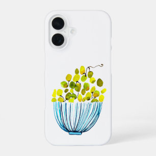 Coque iPhone 16 Illustration d'aquarelle de raisins de fruits