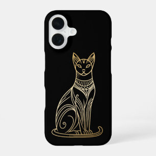 Coque iPhone 16 Illustration de chat doré pour les amateurs de cha