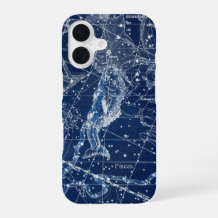 Coque iPhone 16 Illustration vintage du signe zodiacal Poissons