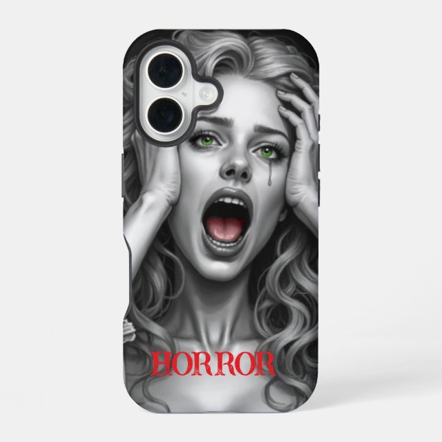 Coque iPhone 16 Image d'horreur (Verso)