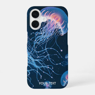 Coque iPhone 16 Imaginaire Mignonne méduse Abstraite sous l'eau