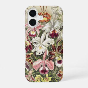 Coque iPhone 16 Impression botanique vintage d'orchidée par Ernst 