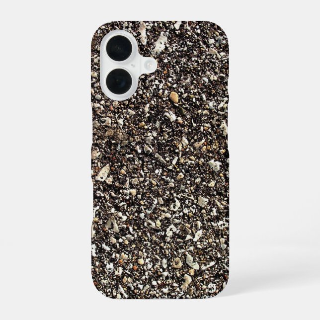 Coque iPhone 16 Impression d'asphalte (Verso)