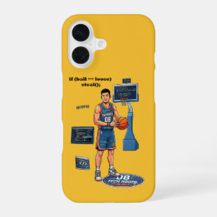 Coque iPhone 16 Ingénieur logiciel chinois jouant au basket-ball U