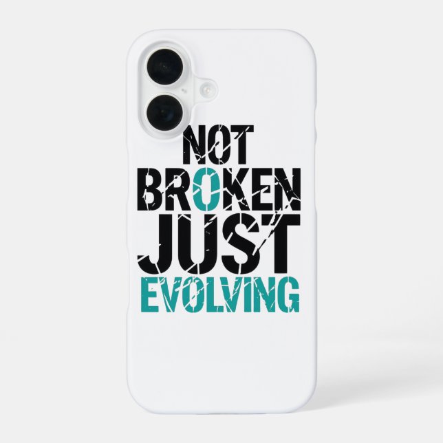 Coque iPhone 16 Inspirant Pas Cassé, Simplement en Évolution (Verso)
