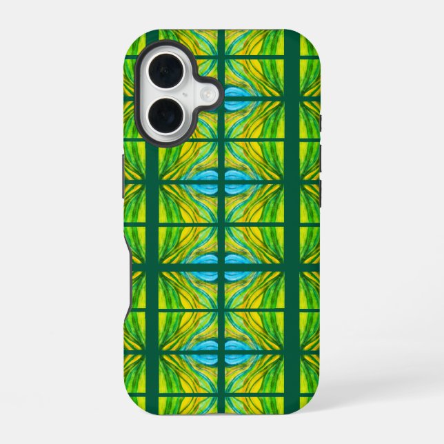 Coque iPhone 16 Inspirations du désert vert (Verso)
