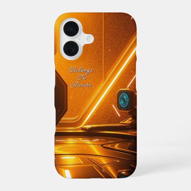 Coque iPhone 16 Intérieur de station spatiale futuriste (Verso)