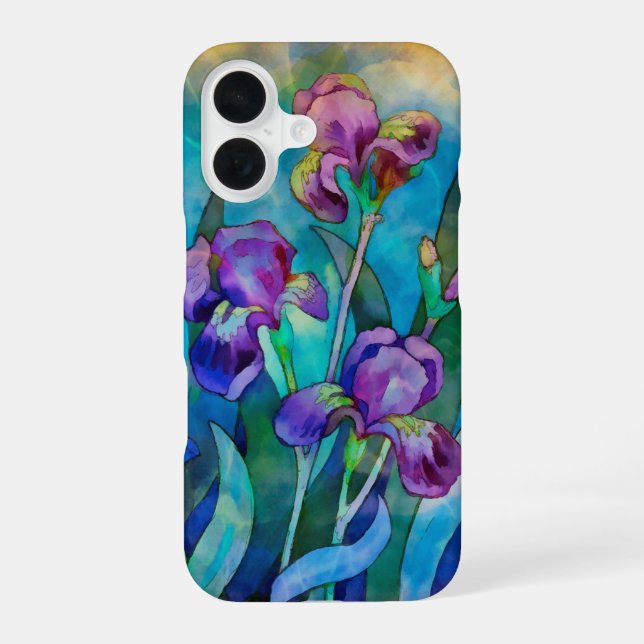 Coque iPhone 16 Iris fantaisie   (Verso)