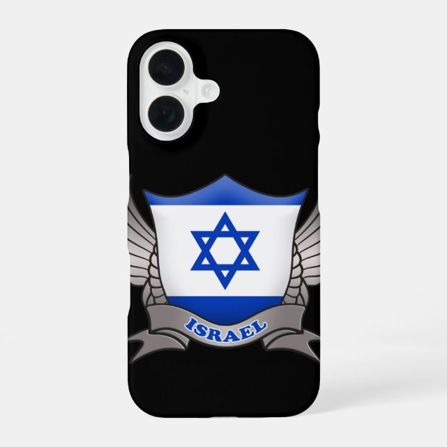 Coque iPhone 16 Israël Drapeau israélien (Verso)
