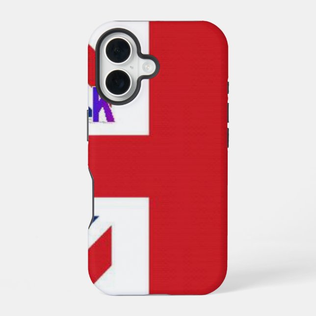 Coque iPhone 16 J'adore le Royaume-Uni | Impression d'art Nuage Mo (Verso)