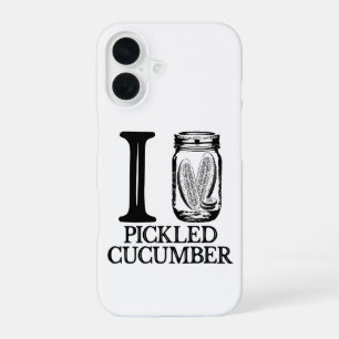 Coque iPhone 16 J'adore les concombres marinés - Concombre mariné