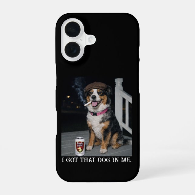 Coque iPhone 16 J'ai Ce Chien En Moi, Drôle Australian Shepherd  (Verso)