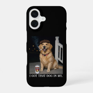 Coque iPhone 16 J'ai Ce Chien En Moi, Mème Drôle de Golden Retriev