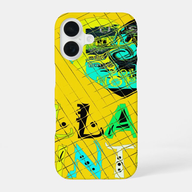 Coque iPhone 16 J'aime Hillary Clinton : Art d'expression graffiti (Verso)