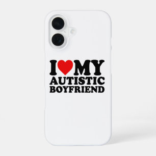 Coque iPhone 16 J'aime mon petit ami autiste