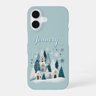 Coque iPhone 16 January Winter Village