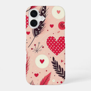 Coque iPhone 16 Jardin d'amour fantaisiste de la Saint-Valentin