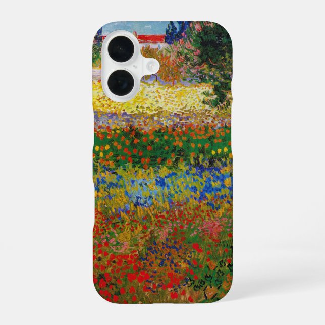 Coque iPhone 16 Jardin de fleurs, Van Gogh (Verso)