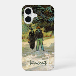 Coque iPhone 16 Jardin public avec couple par Vincent van Gogh