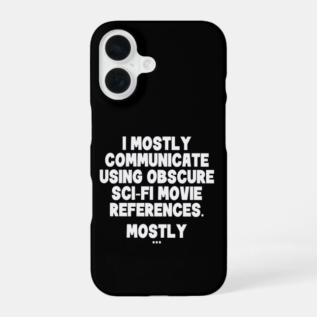 Coque iPhone 16 Je communique principalement à travers des citatio (Verso)