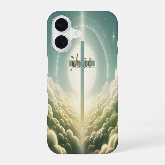 Coque iPhone 16 Jean 3:16 (Verso)