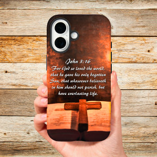 Coque iPhone 16 Jean 3:16 Dieu a tant aimé le monde, lanterne