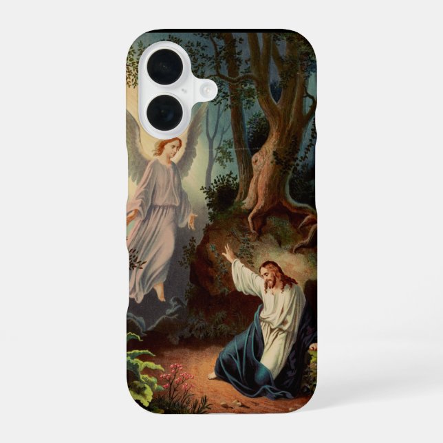 Coque iPhone 16 Jésus-Christ avec ange  (Verso)