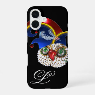 COQUE iPhone 16 JEWEL OWL ET ELF CASQUETTE AVEC DES PLUMES DE DIAM