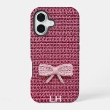 Joli Fil à Crochet Rose Nom Personnalisé