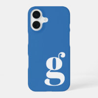 Joli monogramme minimaliste lettre en bleu françai