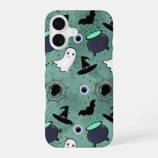 Coque iPhone 16 Joli motif transparent pour Halloween