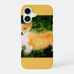 Coque iPhone 16 Jolie Art de Chien Corgi