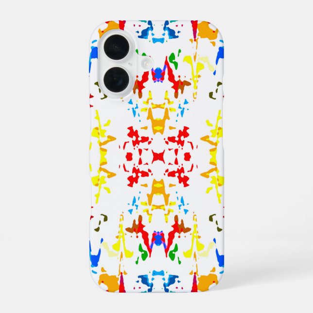 Coque iPhone 16 Jolie éclaboussure abstraite colorée  (Verso)