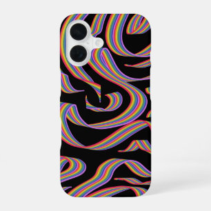 Coque iPhone 16 Jolie illustration de rubans torsadés de couleur a