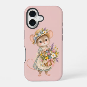 Coque iPhone 16 Jolie Souris des Bois – Cottage Européen