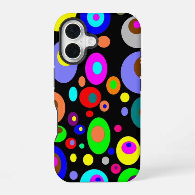 Coque iPhone 16 Jolis Cercles  (Verso)