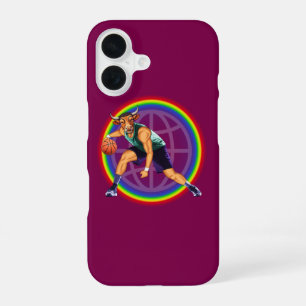 Coque iPhone 16 “Joueur de basket-ball taureau en action”