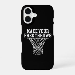 Coque iPhone 16 Joueur de basket-ball vintage réussit ses lancers