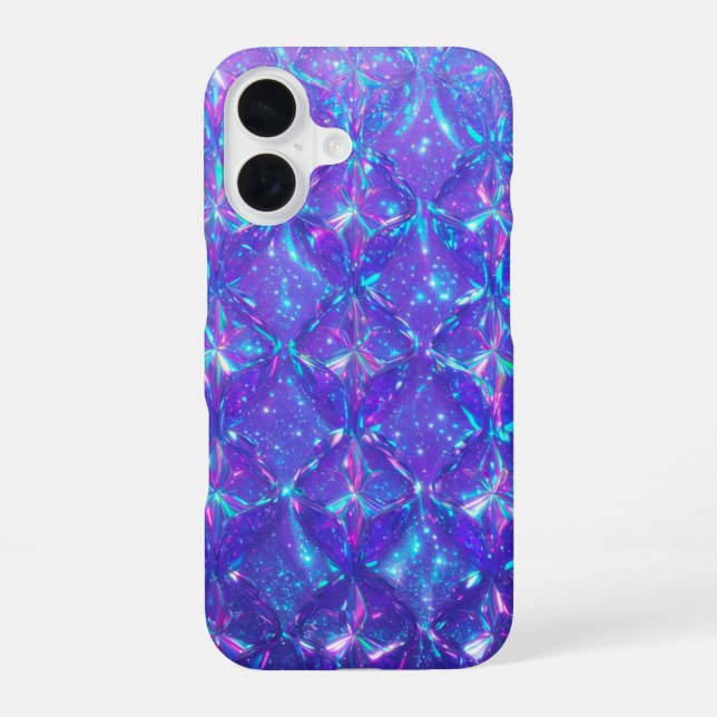 Coque iPhone 16 Joyau de galaxie holographique (Verso)