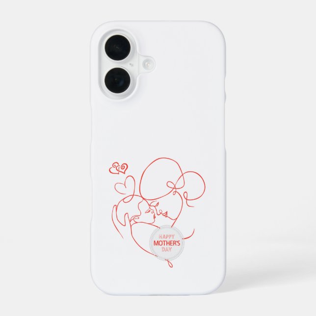 Coque iPhone 16 Joyeuse Fête des Mères (Verso)