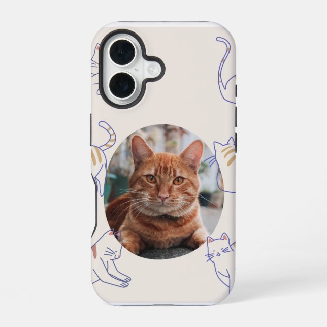 Coque iPhone 16 Joyeuse Fête du Chat ! (Verso)