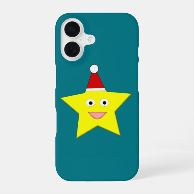 Coque iPhone 16 Joyeuse Petite Étoile de Noël (Verso)